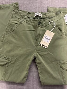 LOVEGEN Olive Green Cargo Utility Pants New With Tags 3/27